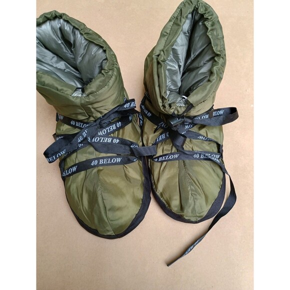 40 below Lamilite Insulation Camp Booties Made In USA Size XL Green Tenting main image 5